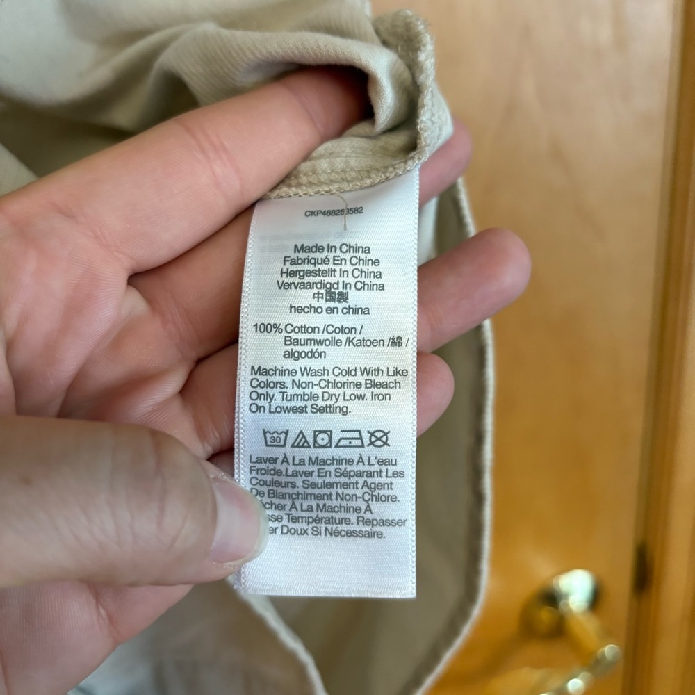 NWT Madewell Beige High-Low Corduroy Shirt in women’s size medium‎ - Picture 4 of 9